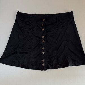 Black Button-Up Women's Skirt
